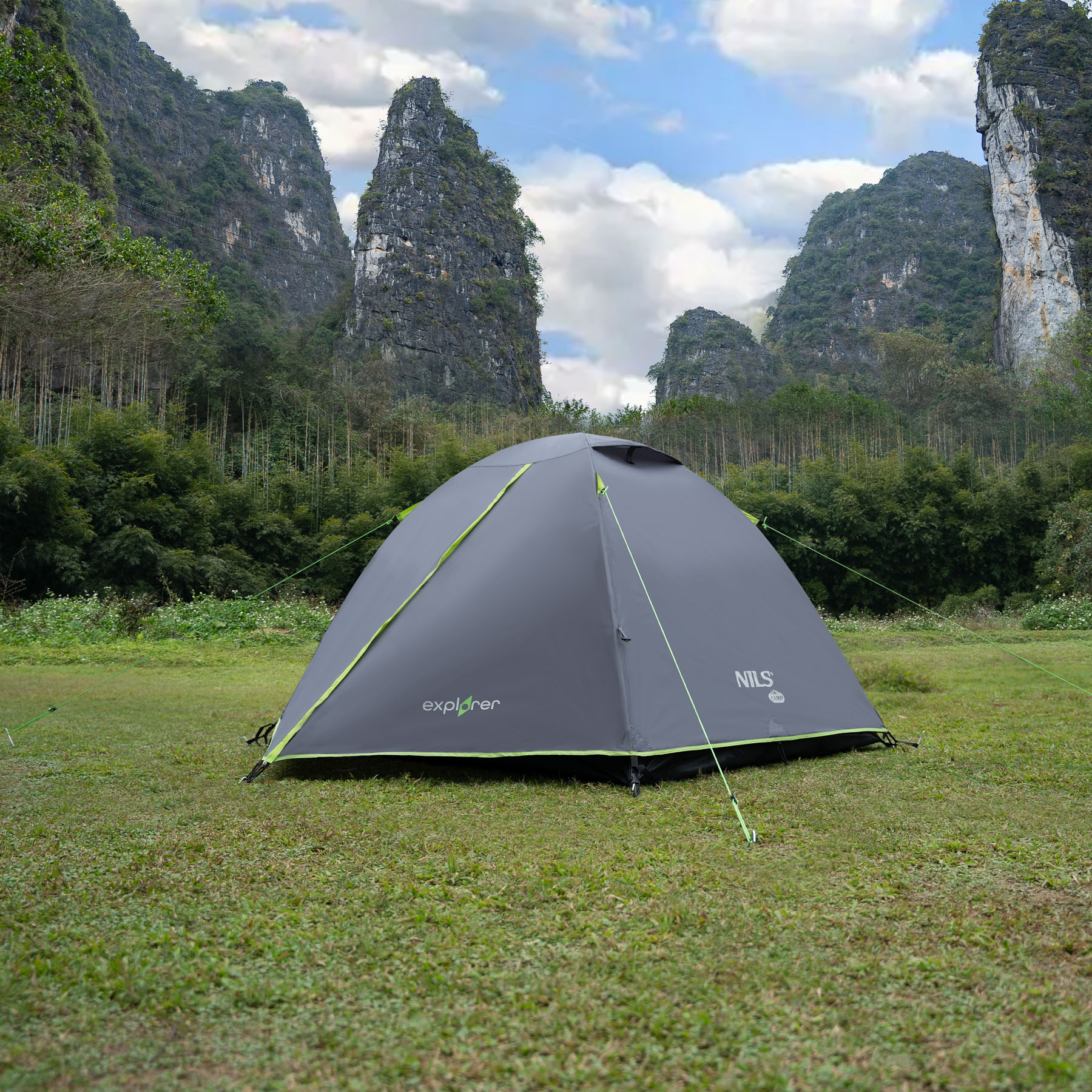 Kempingový stan NILS Camp NC6004 Explorer šedý