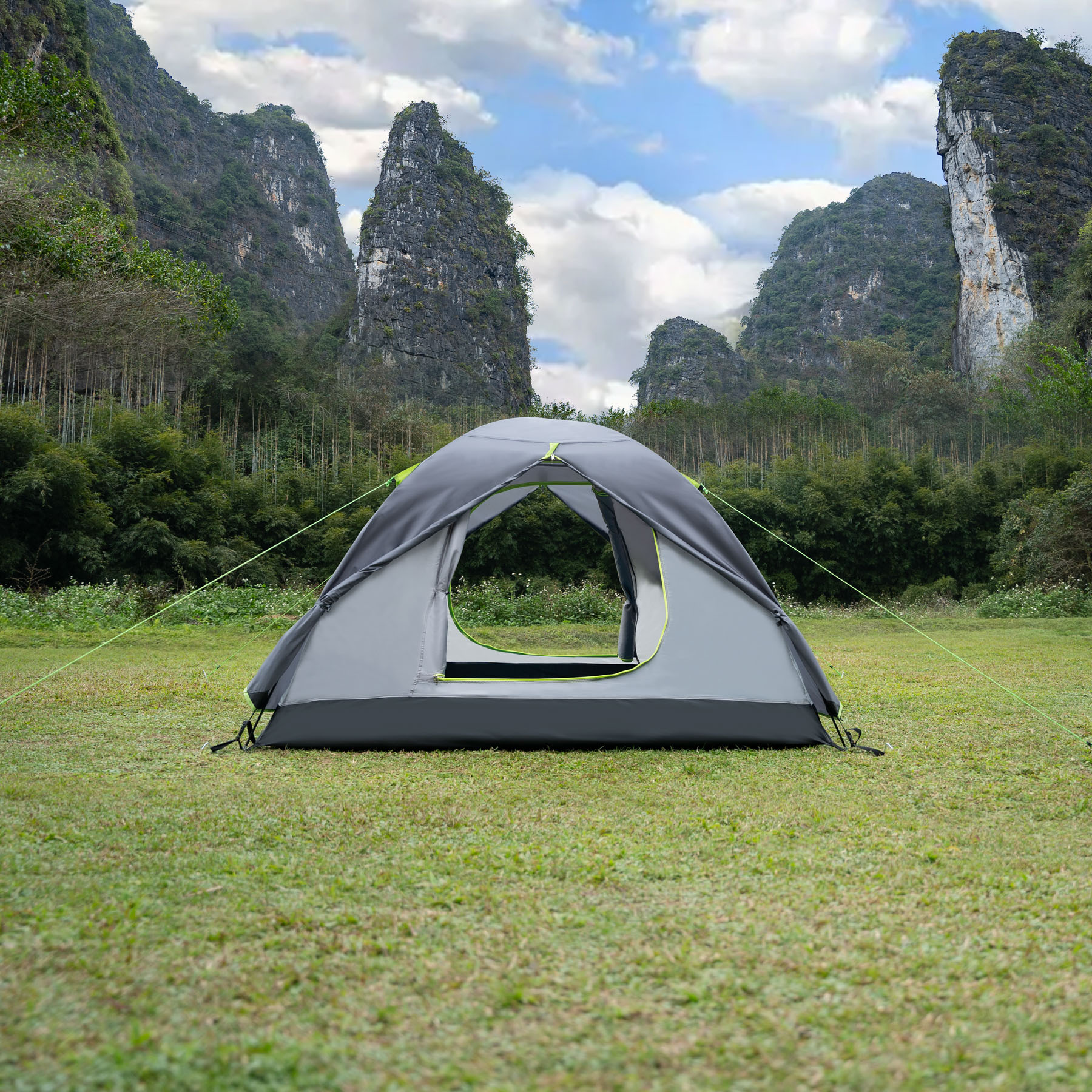 Kempingový stan NILS Camp NC6004 Explorer šedý