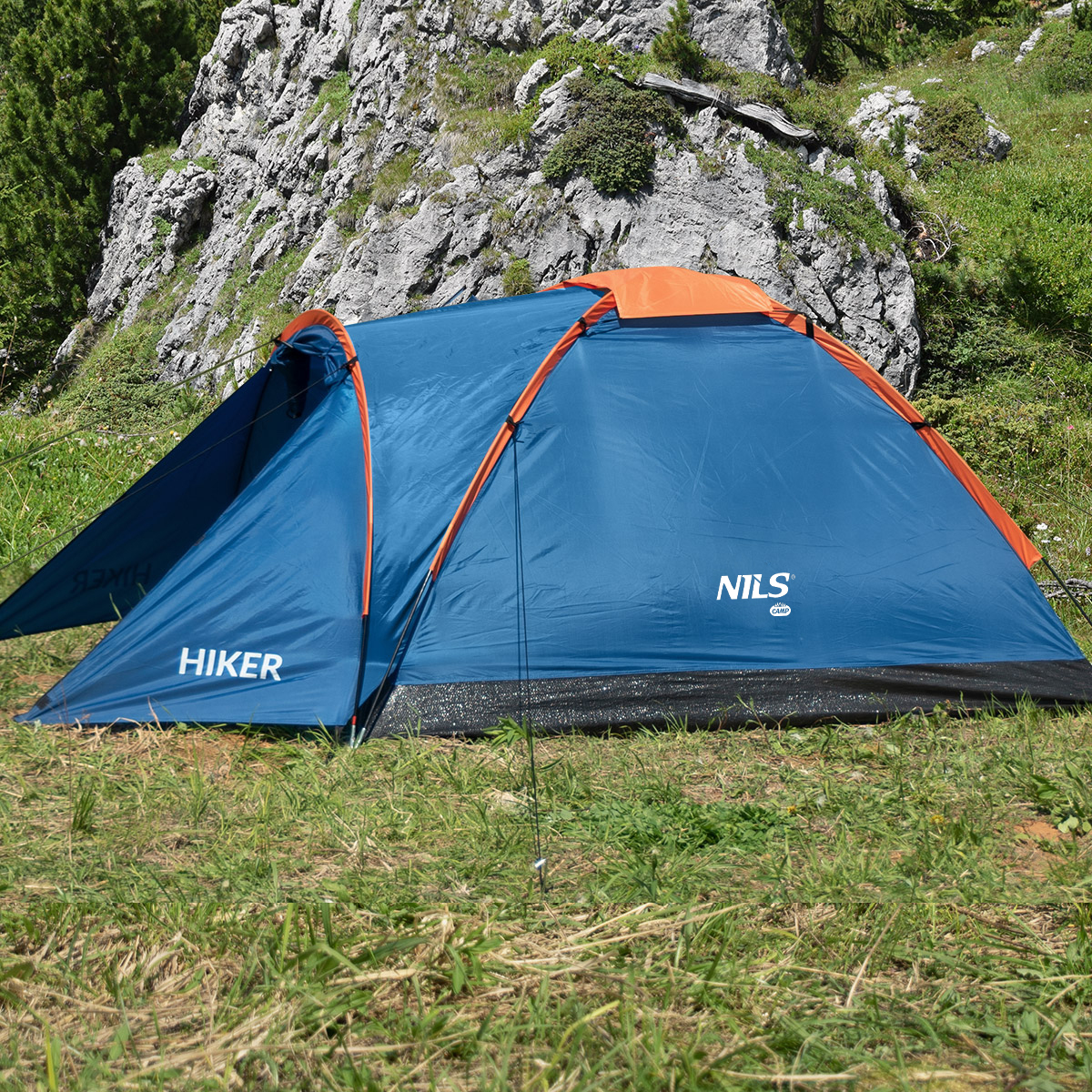 Turistický stan NILS Camp NC6010 Hiker modrý