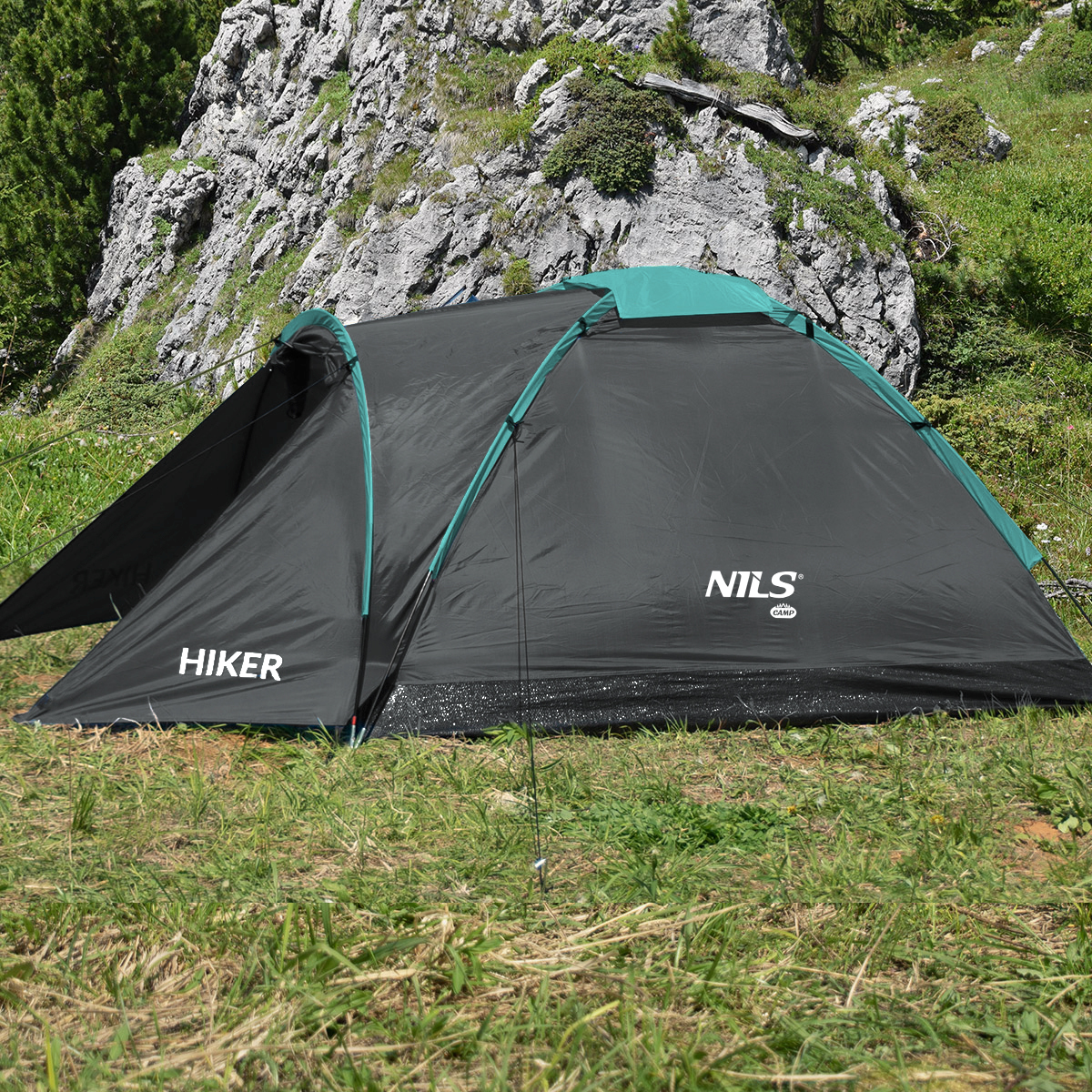 Turistický stan NILS Camp NC6010 Hiker šedý