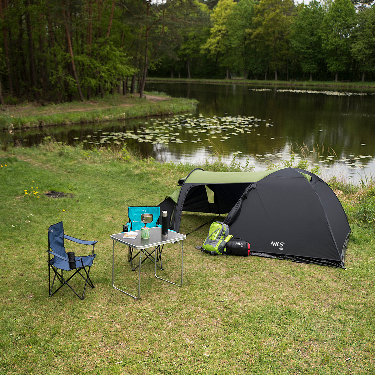 Turistický stan NILS Camp NC6012 Trekker zelený