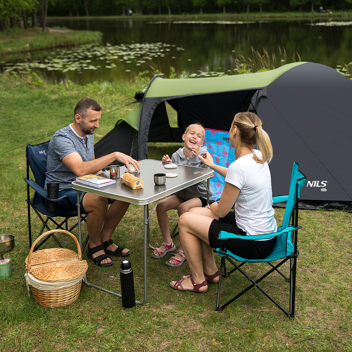 Turistický stan NILS Camp NC6012 Trekker zelený