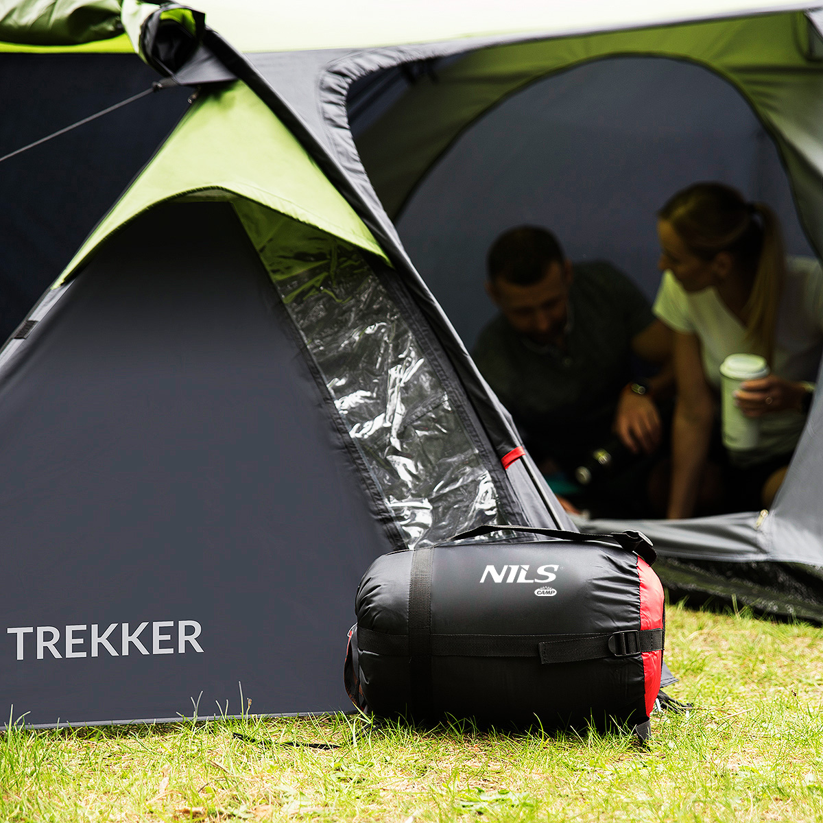 Turistický stan NILS Camp NC6012 Trekker zelený