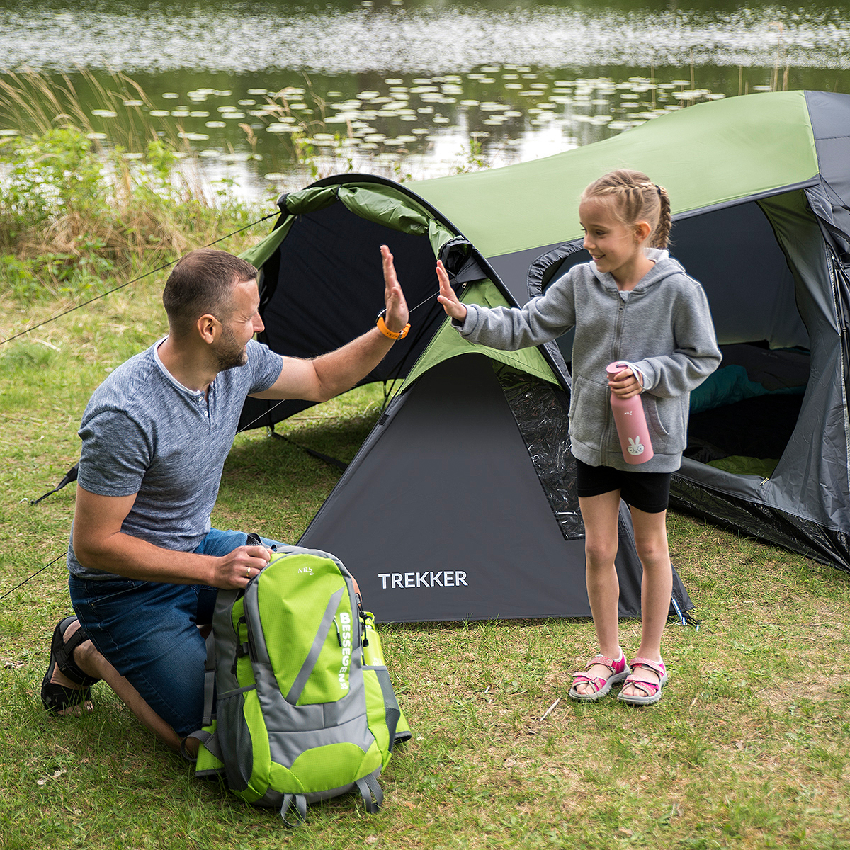 Turistický stan NILS Camp NC6012 Trekker zelený