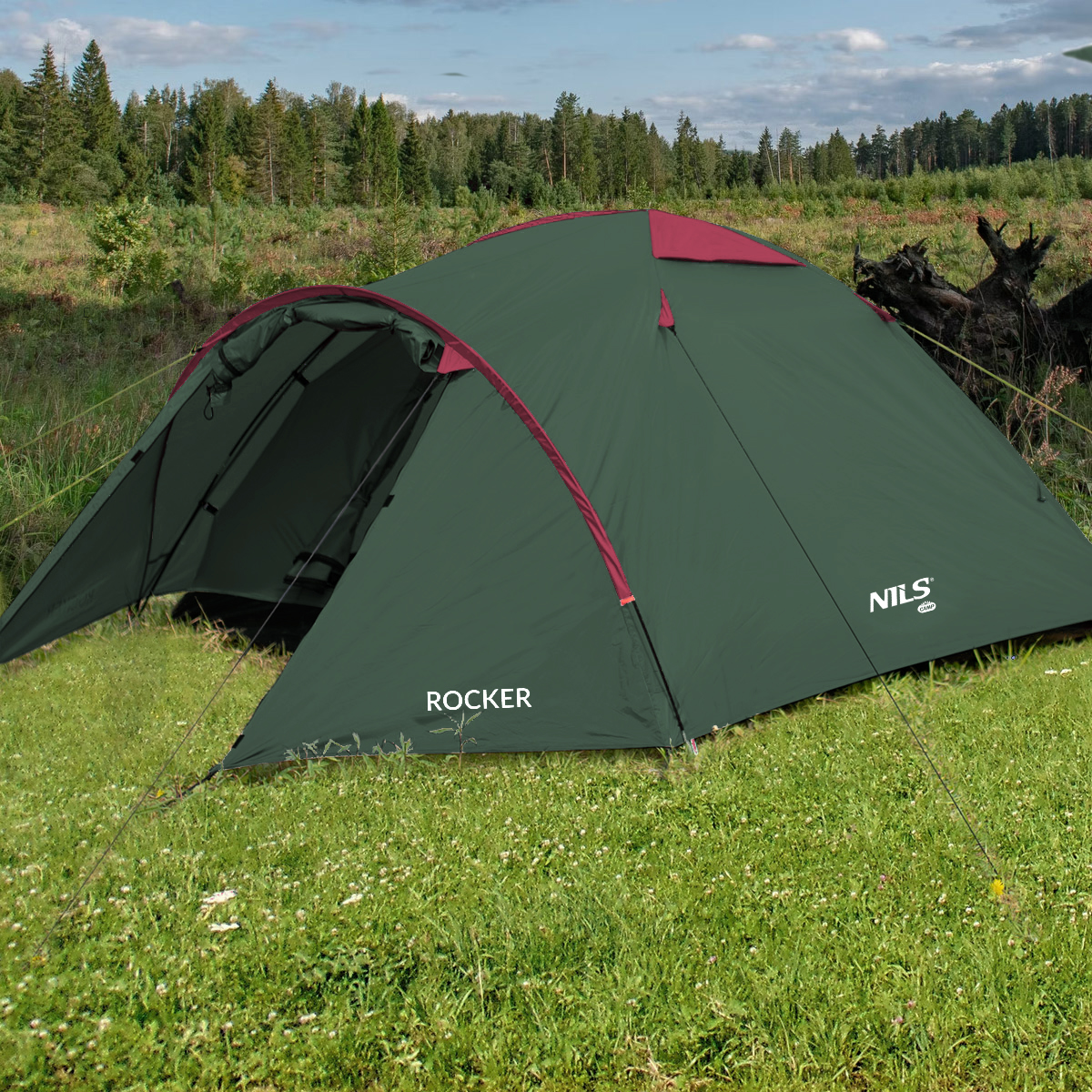 Turistický stan NILS Camp NC6013 Rocker zelený