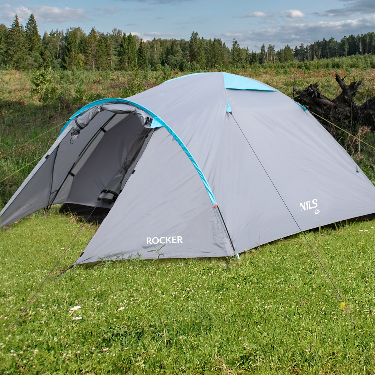 Turistický stan NILS Camp NC6013 Rocker šedý