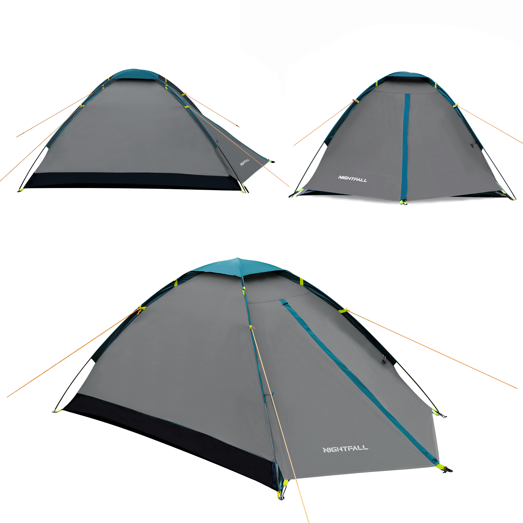 Turistický stan NILS Camp NC6033 Nightfall šedý/modrý