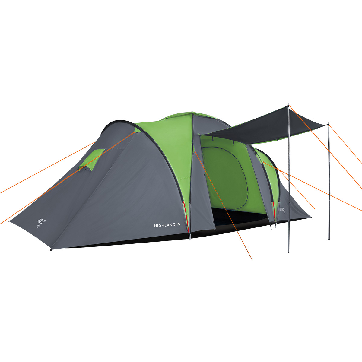 Rodinný stan NILS Camp NC6431 Highland IV zelený/šedý