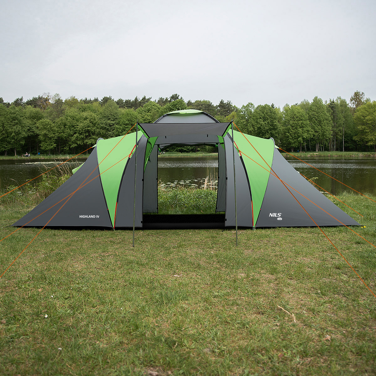 Rodinný stan NILS Camp NC6431 Highland IV zelený/šedý