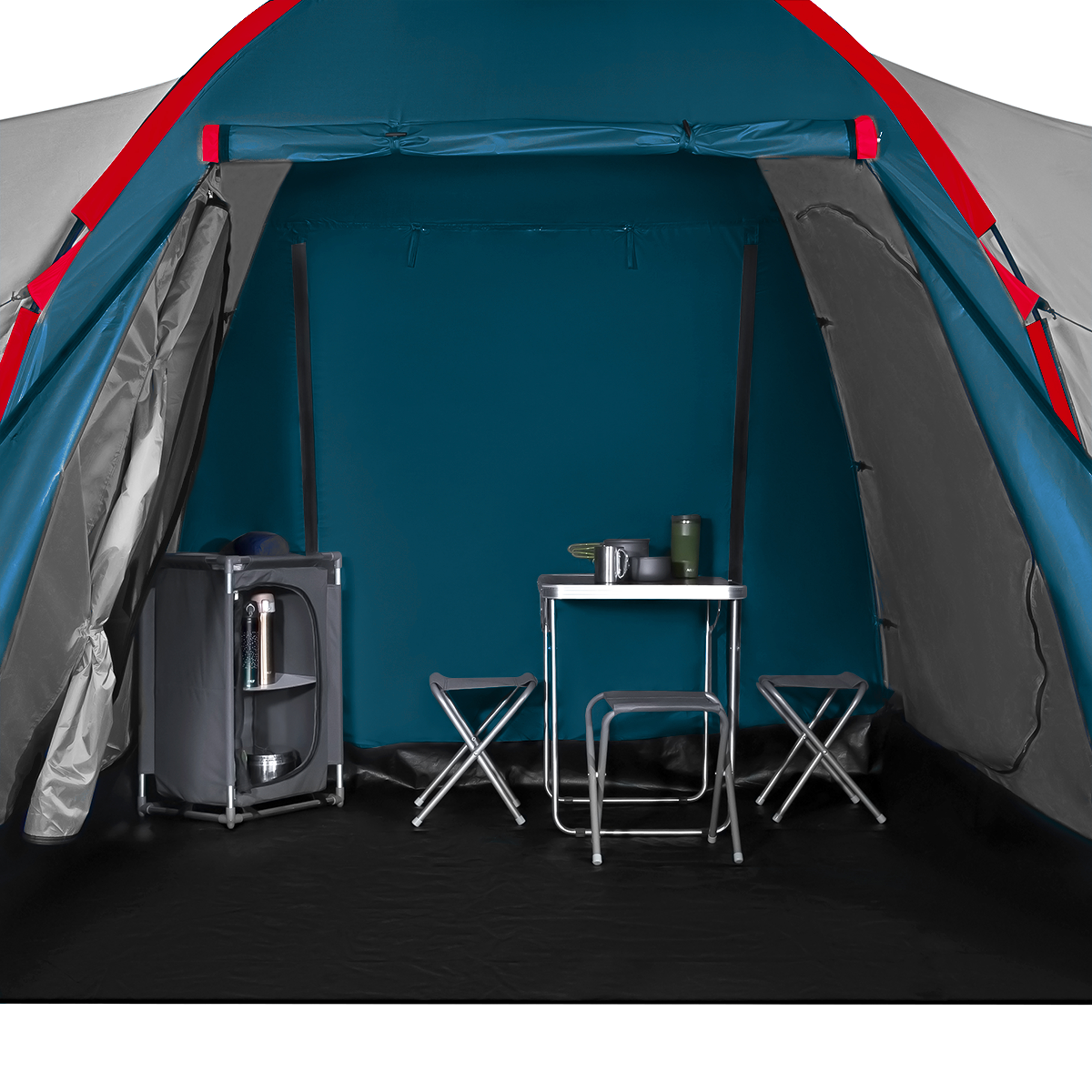 Rodinný stan NILS Camp NC6431 Highland IV modrý/světle šedý