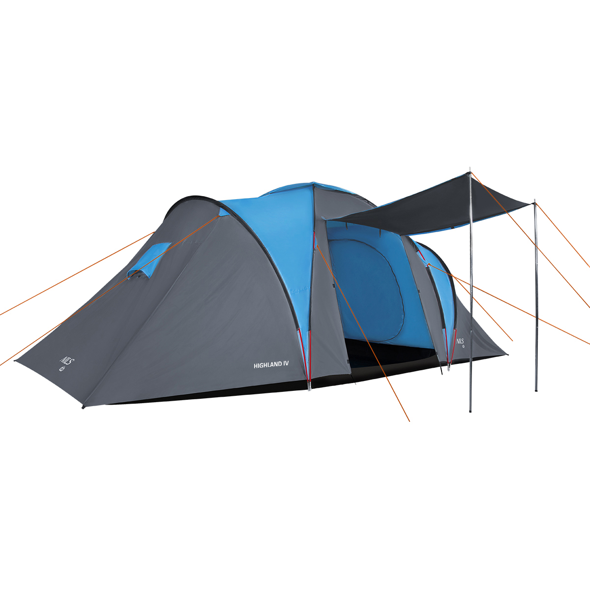 Rodinný stan NILS Camp NC6431 Highland IV modrý/šedý