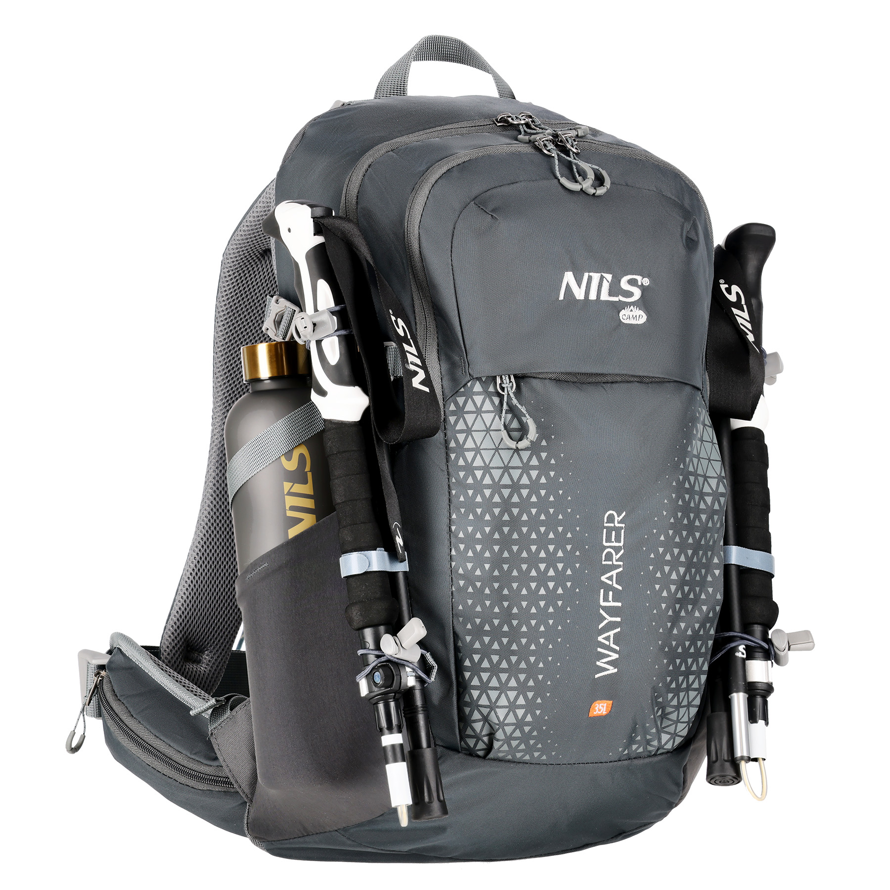 Turistický batoh NILS Camp NC1925 Wayfarer 35L šedý