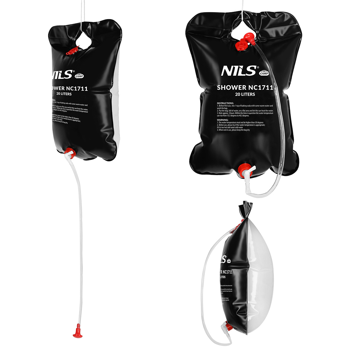 Kempingová solární sprcha NILS Camp NC1711 20L