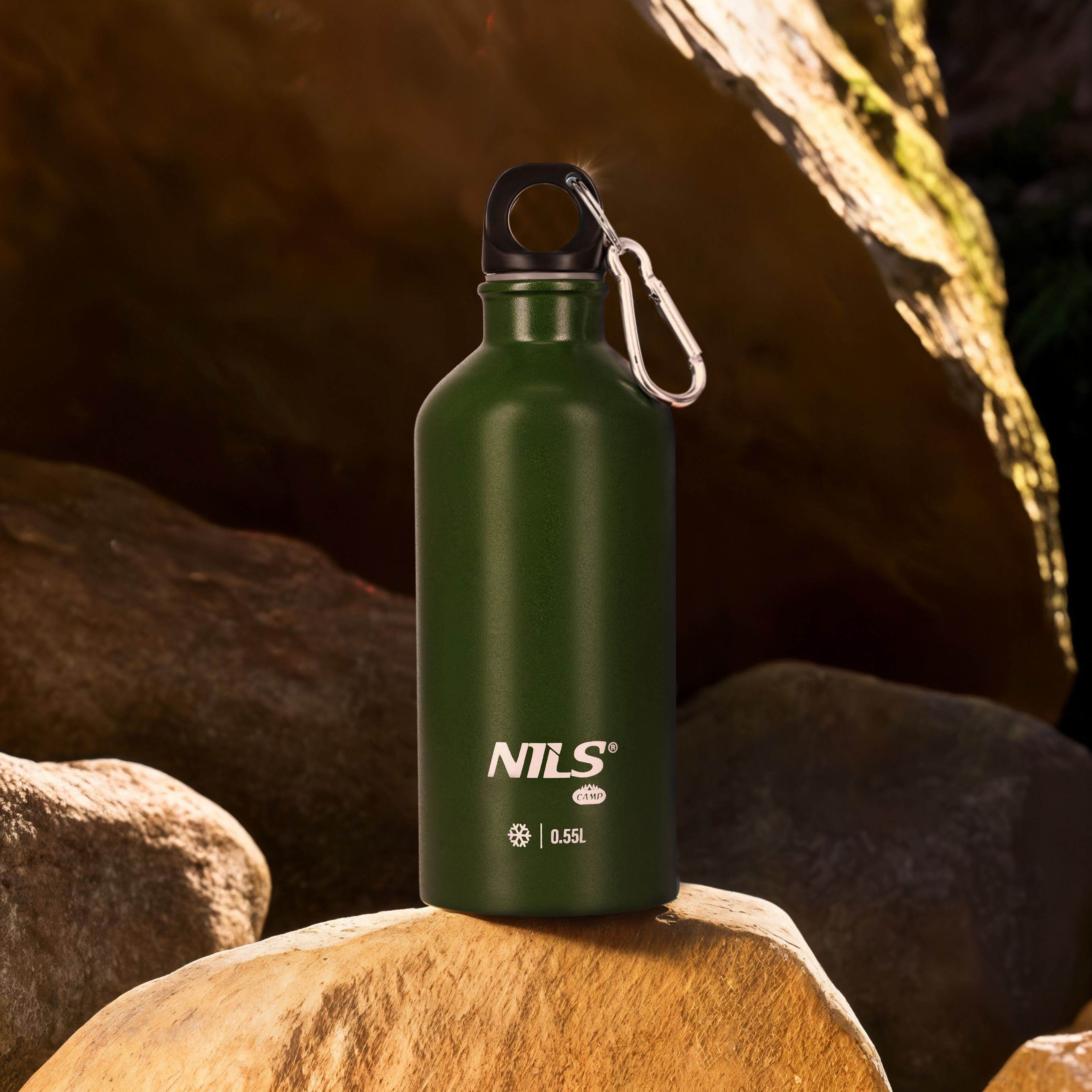 Nerezová turistická láhev NILS Camp NC3801 zelená 500 ml