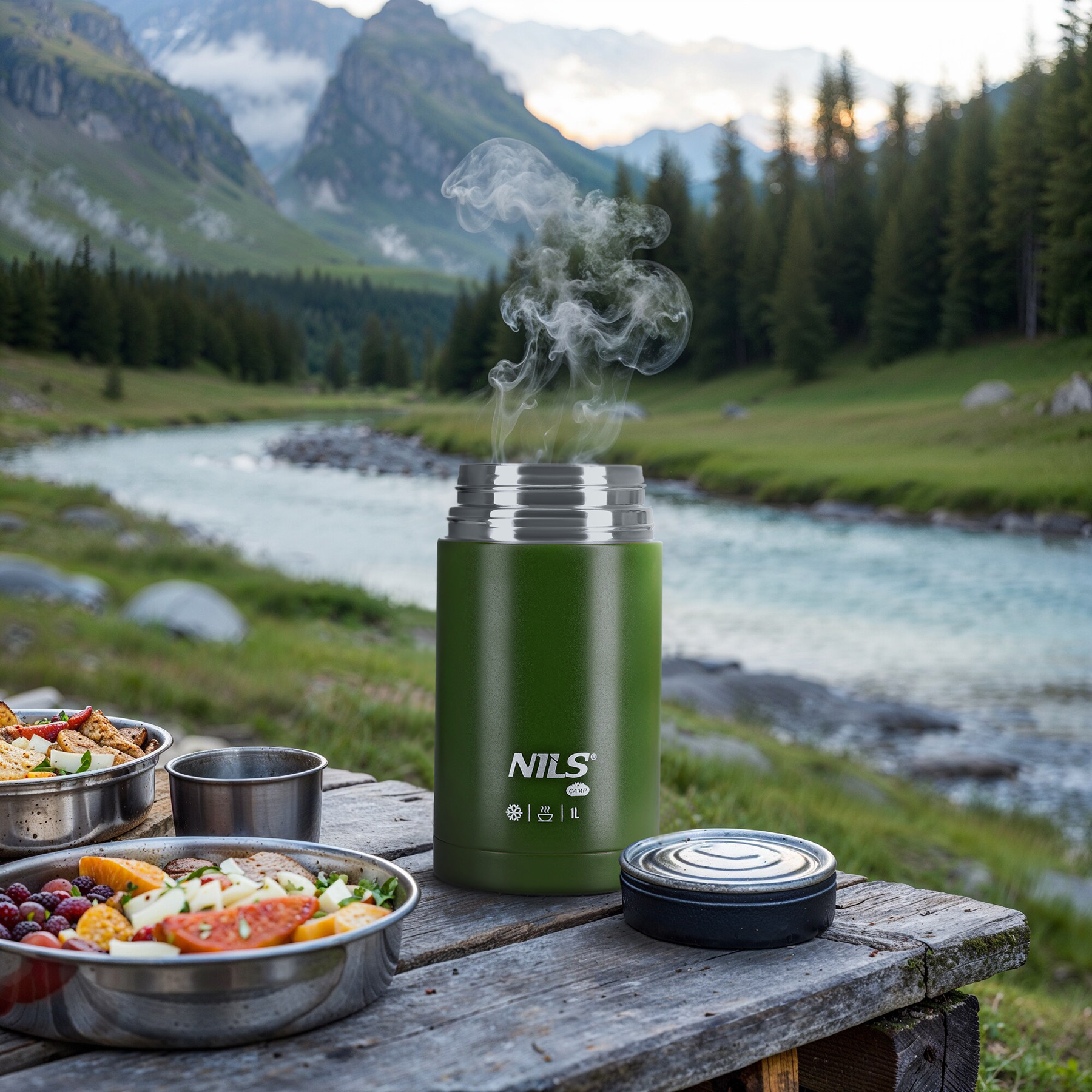 Termoska na jídlo NILS Camp NC3802 zelená 1000 ml