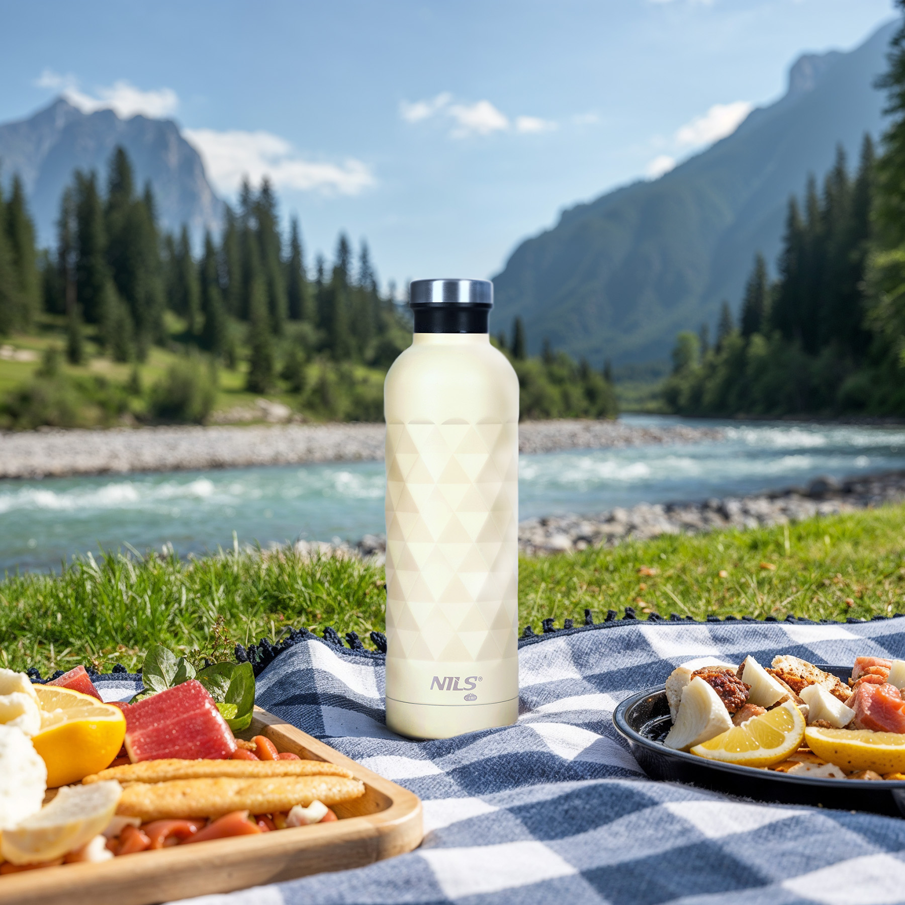 Termoláhev NILS Camp NC3805 béžová 750 ml