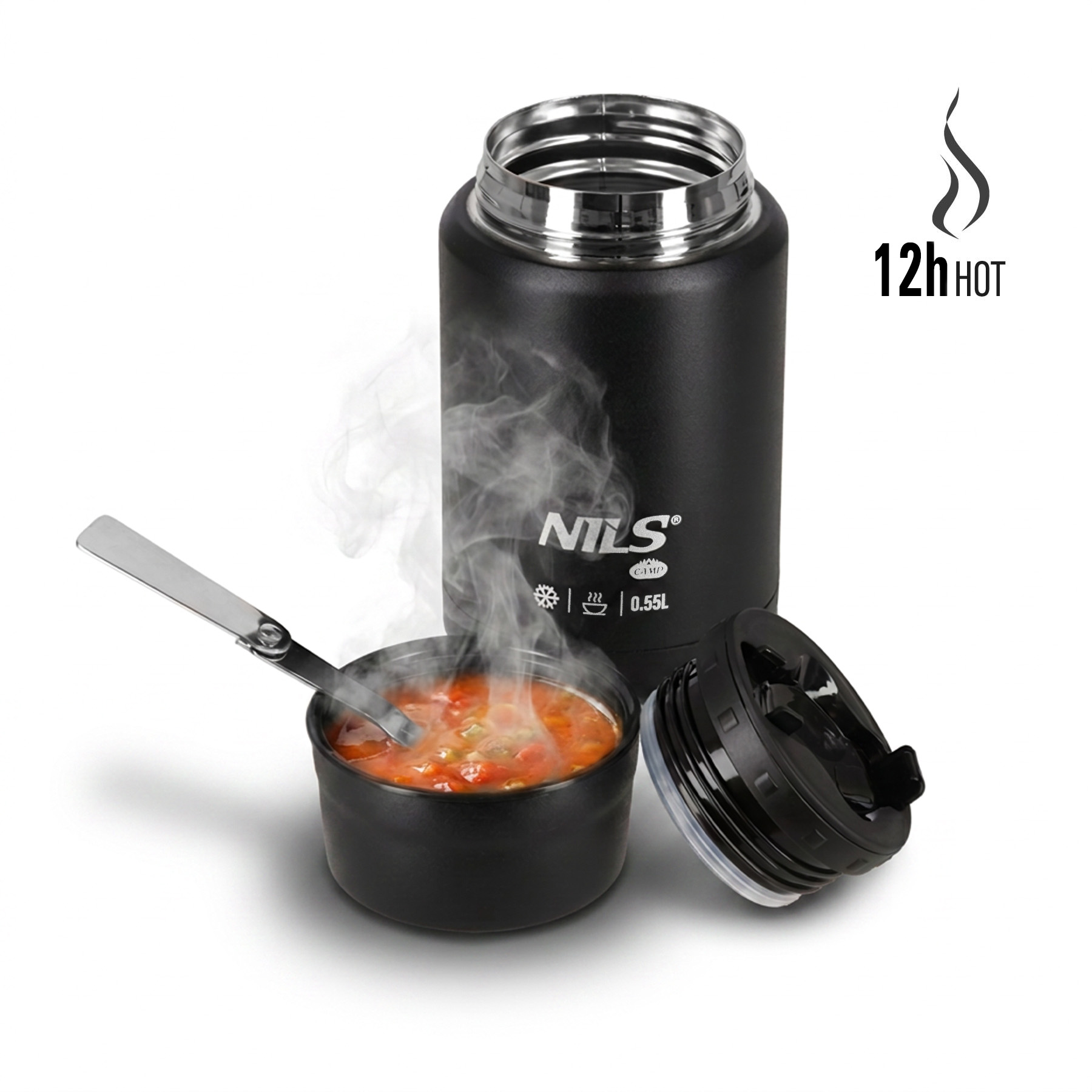 Termoska na jídlo NILS Camp NC3807 černá 550 ml