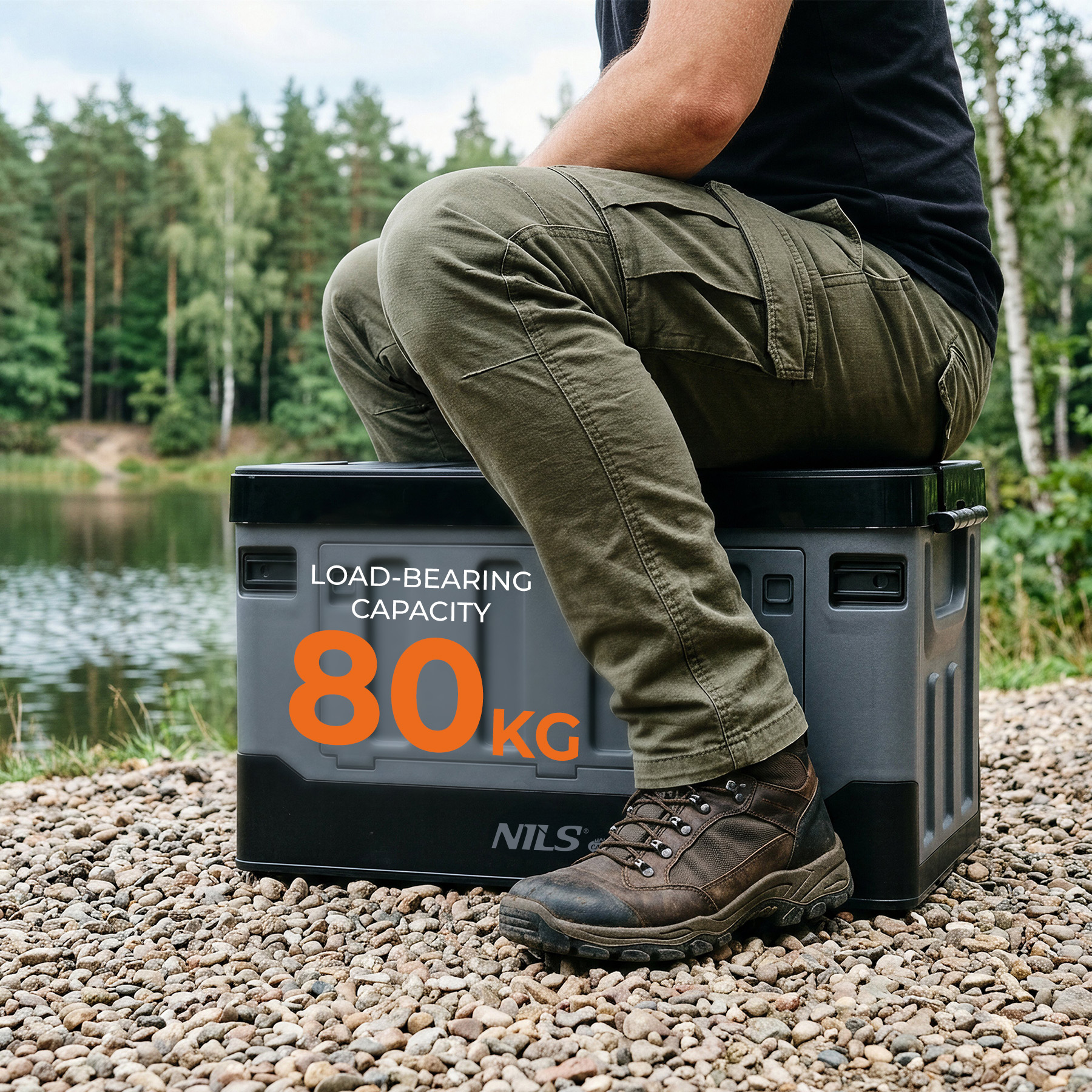 Skládací box s víkem NILS Camp NCB4602 XL 70 litrů