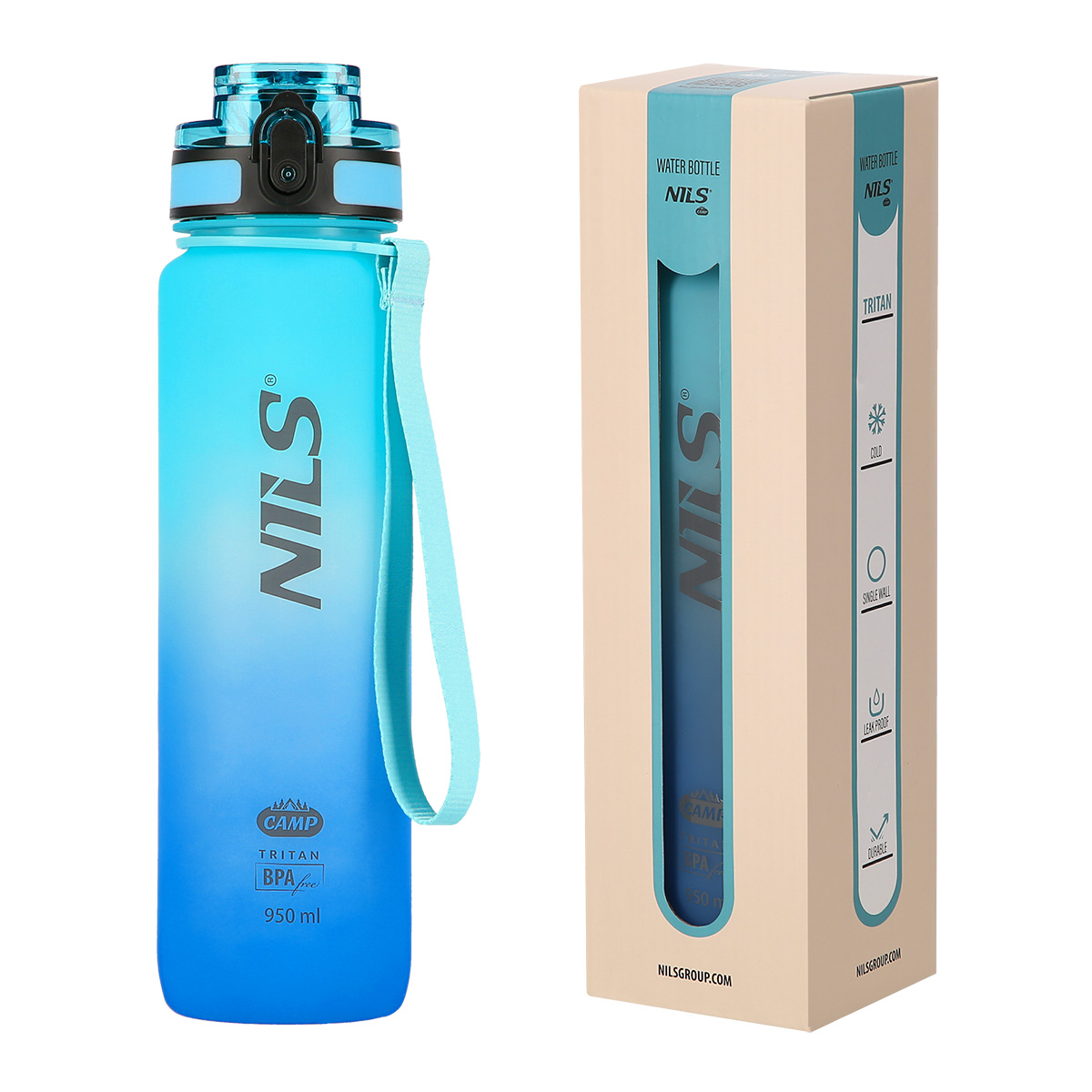 Tritanová láhev na pití NILS Camp NCD04 950 ml modrá