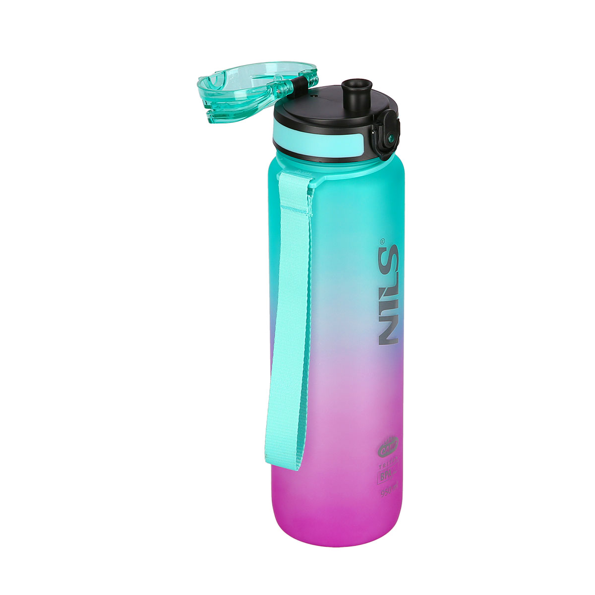 Tritanová láhev na pití NILS Camp NCD04 950 ml zeleno-růžová
