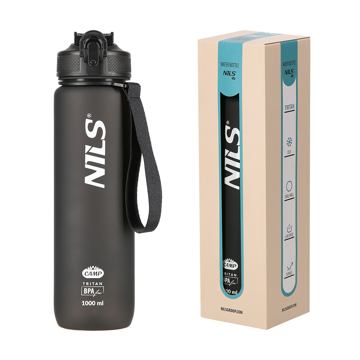Tritanová láhev na pití NILS Camp NCD68 1000 ml černá