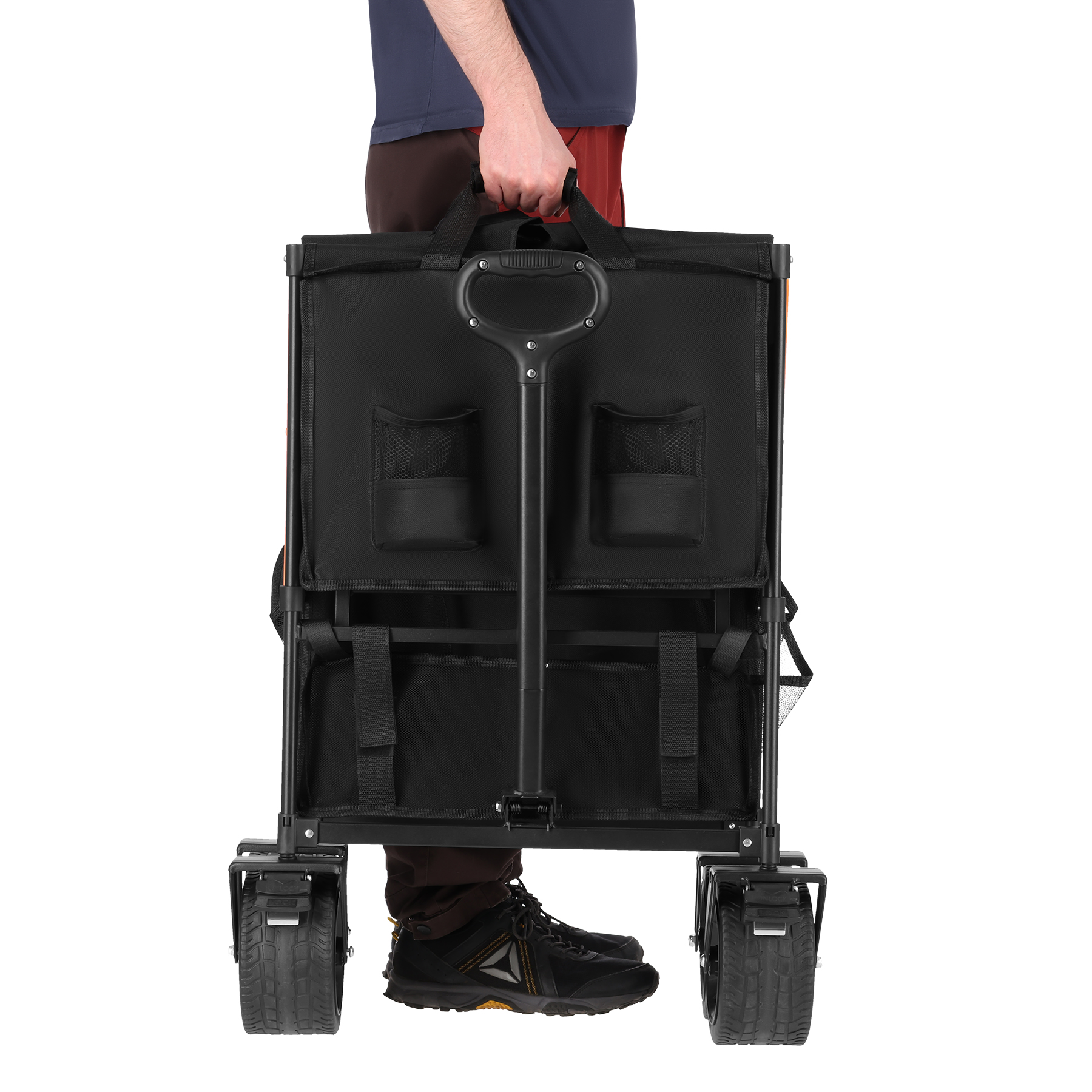 Kempingový vozík NILS Camp NC2607 XXL 160L černo-oranžový