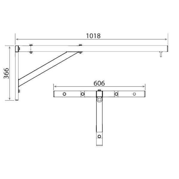 Nástěnný držák boxovacího pytle DBX BUSHIDO 102 cm, 150 kg