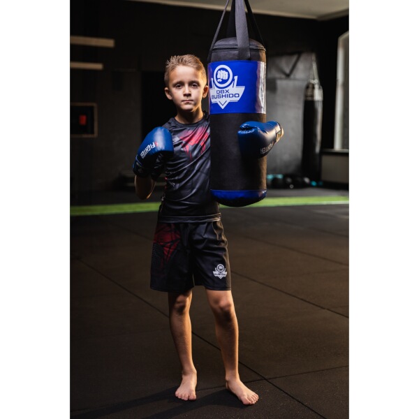 Boxovací pytel DBX BUSHIDO Kids 60cm/22cm 7kg pro děti, modrý