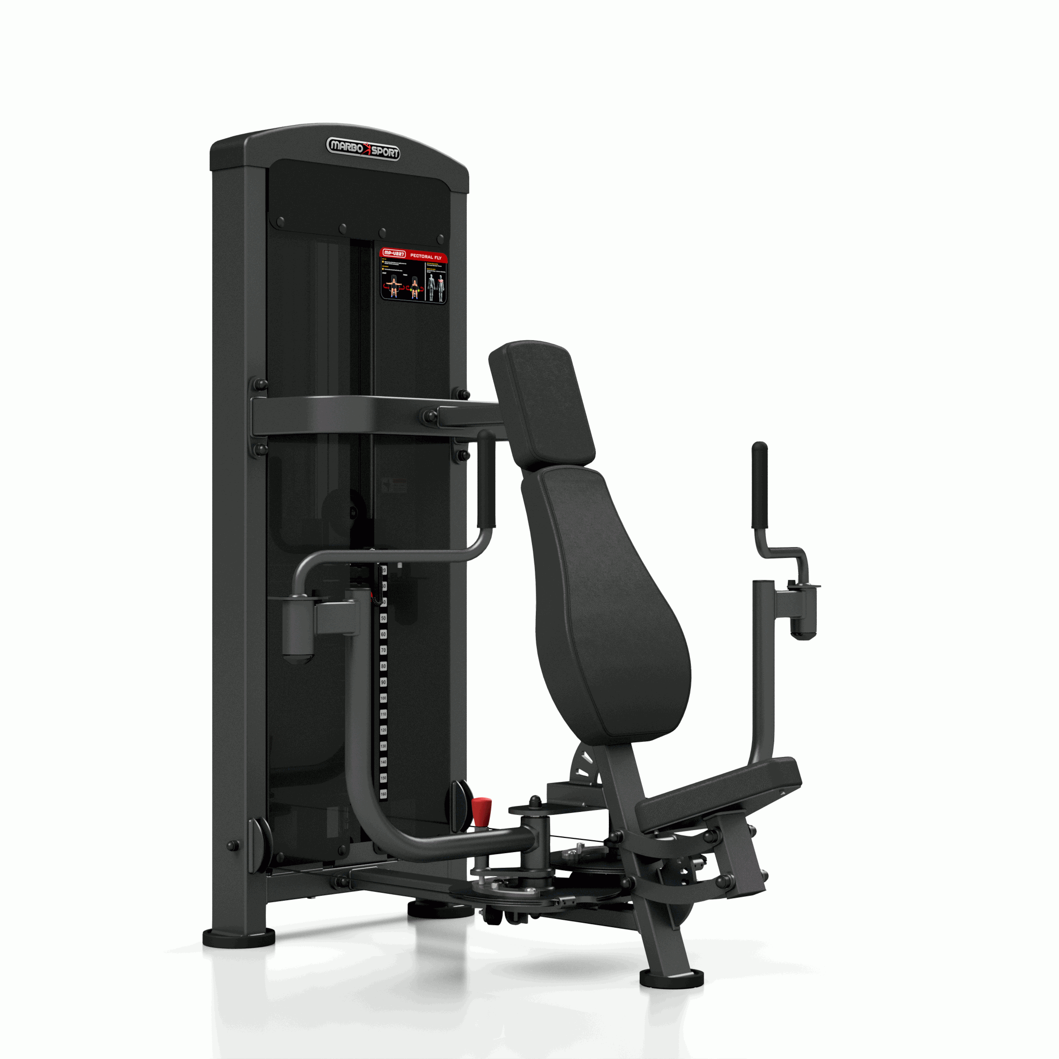 Posilňovací stoj rozpažovanie v sede PRO