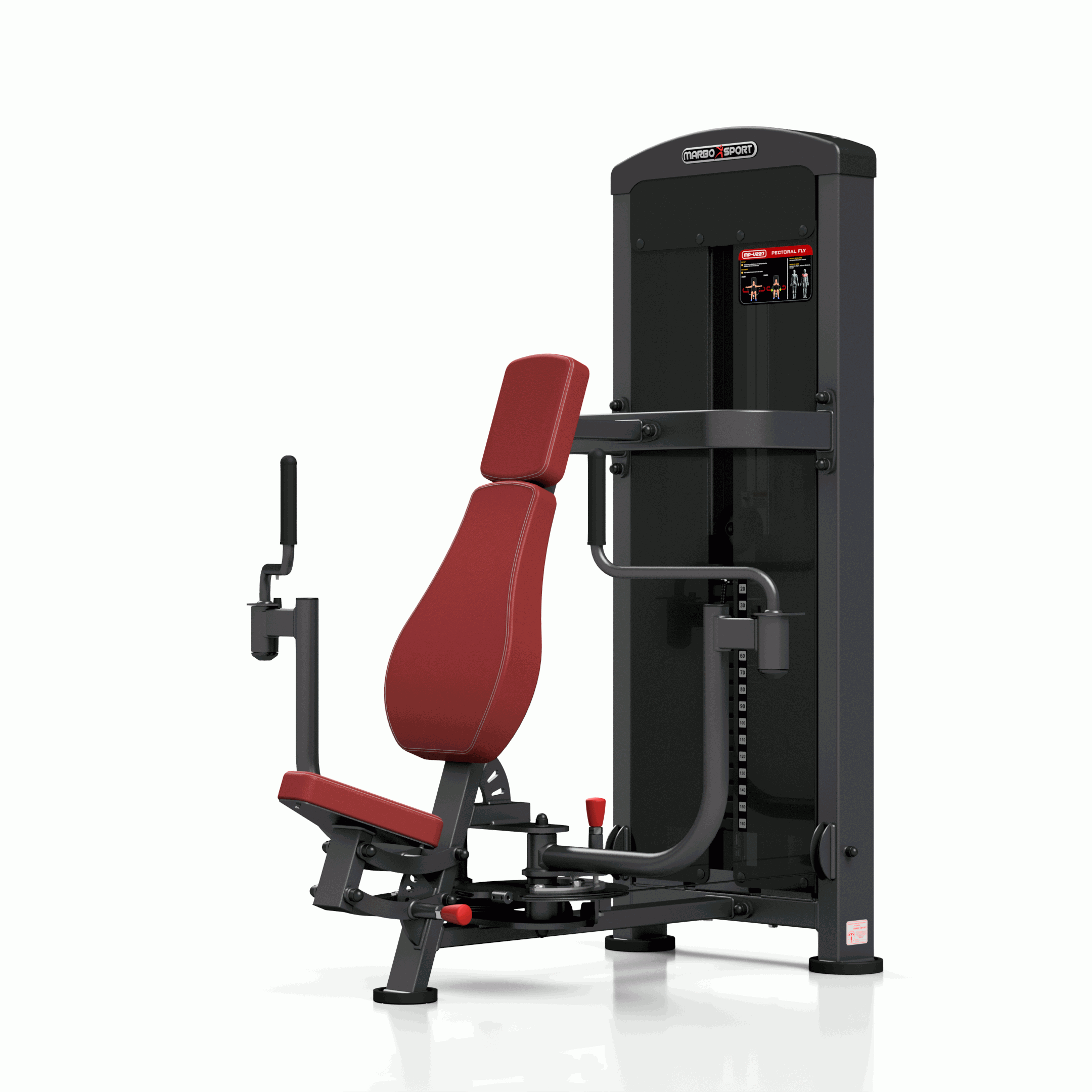 Posilňovací stoj rozpažovanie v sede PRO