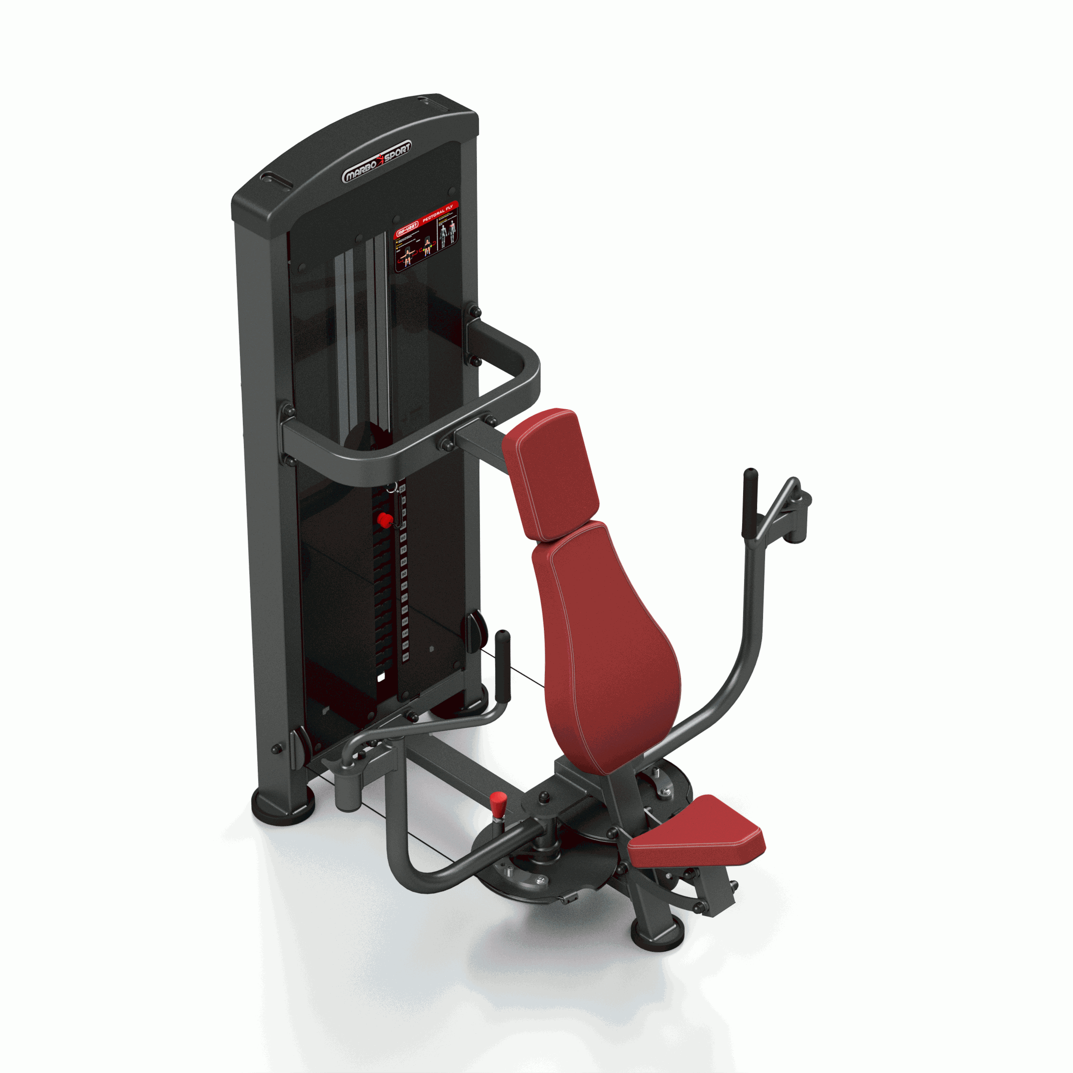 Posilňovací stoj rozpažovanie v sede PRO