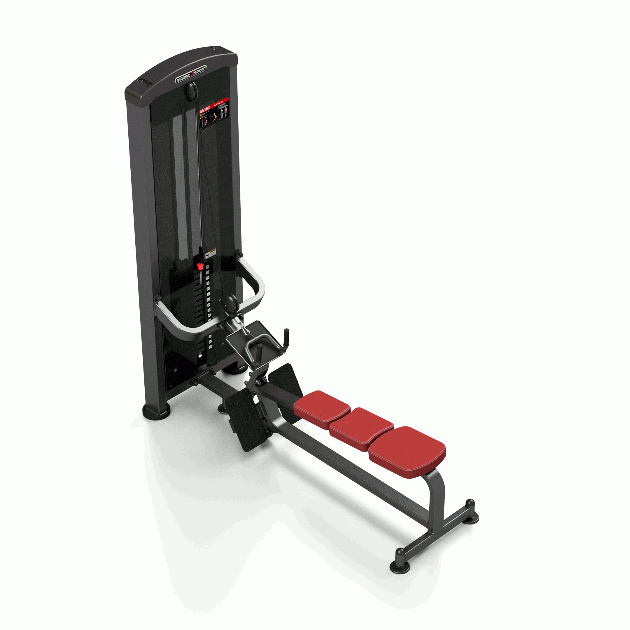 Posilňovací stroj na chrbát, spodná kladka