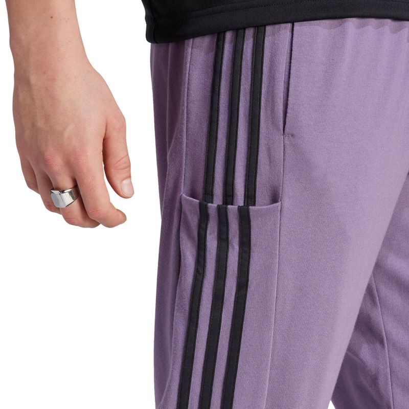 Tepláky adidas Essentials Single Jersey Tapered Open Hem 3-Stripes M IJ8699