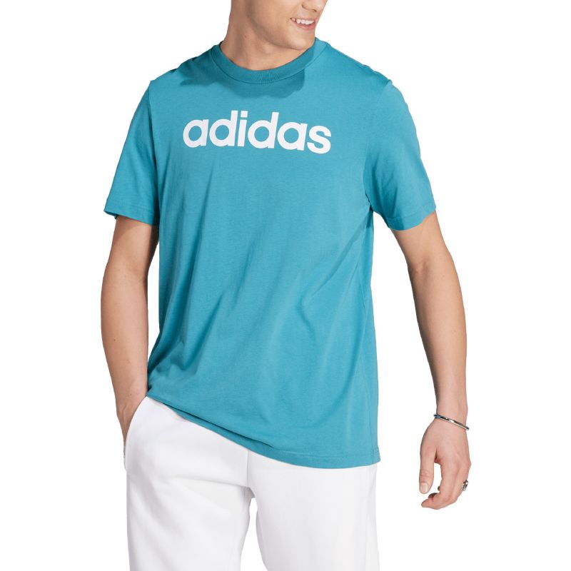 Tričko adidas Essentials Single Jersey Linear Embroidered Logo Tee M IJ8655