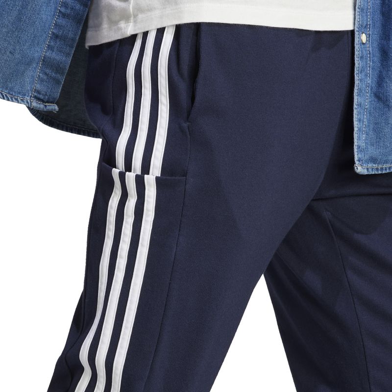 Tepláky adidas Essentials Single Jersey Tapered Open Hem 3-Stripes M IC0045