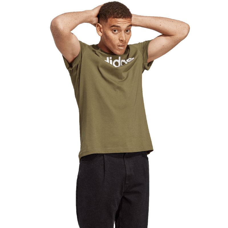 Tričko adidas Essentials Single Jersey Linear Embroidered Logo Tee M IC9280