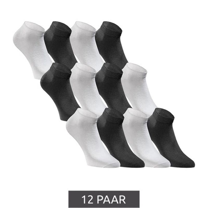 Ponožky Jack&Jones Unisex 12pak 12260511 BLK/WHT