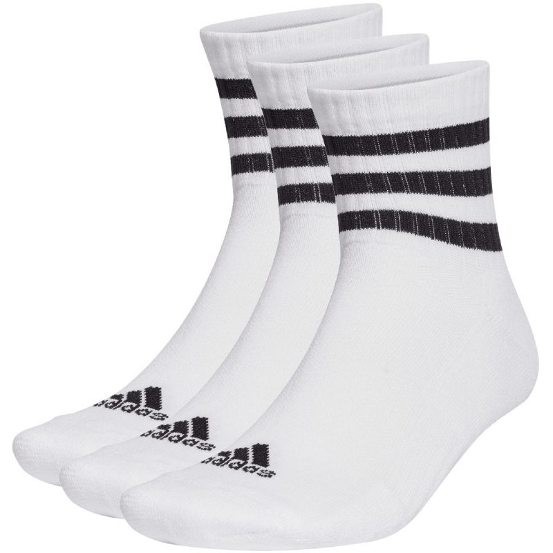 Ponožky adidas 3-Stripes Cushioned Sportswear Mid-Cut Socks 3P HT3456