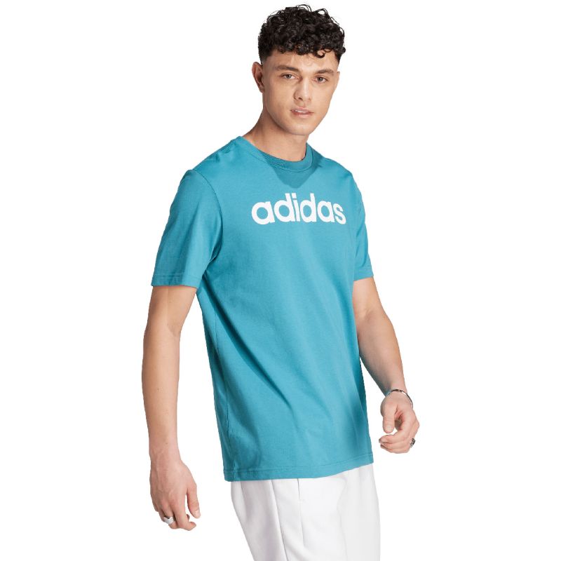 Tričko adidas Essentials Single Jersey Linear Embroidered Logo Tee M IJ8655