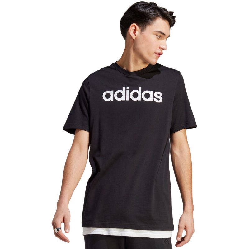 Tričko adidas Essentials Single Jersey Linear Embroidered Logo Tee M IC9274