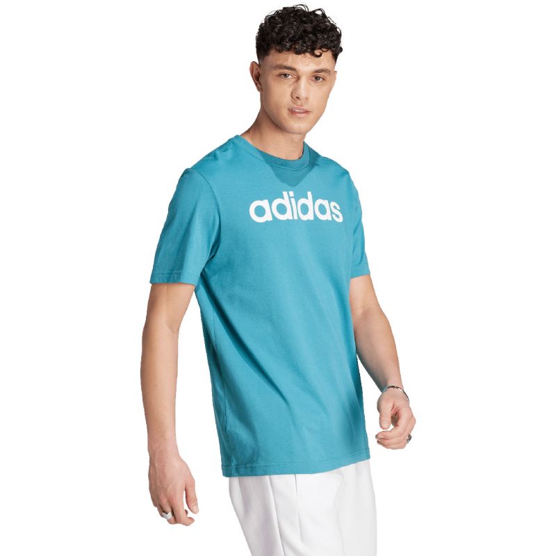Tričko adidas Essentials Single Jersey Linear Embroidered Logo Tee M IJ8655