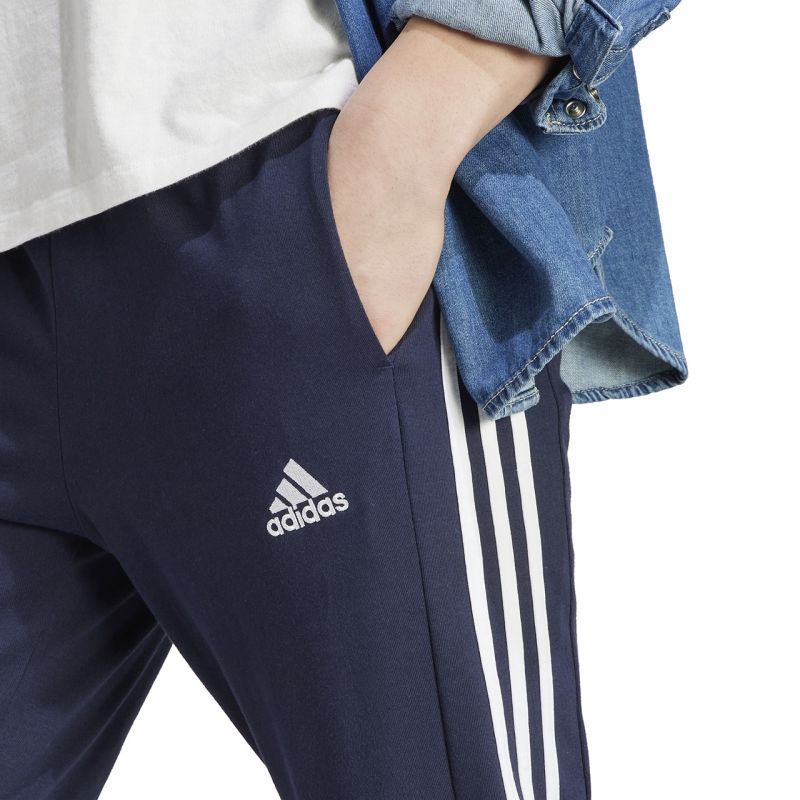 Tepláky adidas Essentials Single Jersey Tapered Open Hem 3-Stripes M IC0045
