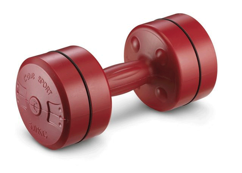 Plastové jednoručné činky Corsport 5 kg 2ks