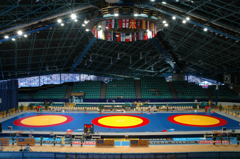 Súťažné tatami na grécko-rímske zápasenie 12x12m