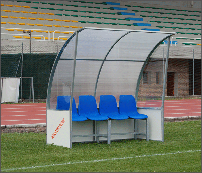 Tímový prístrešok, striedačka S044024m - 4miesta na sedenie